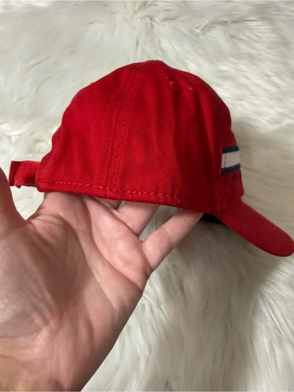 Tommy Hilfiger Kids Red Logo Flag Baseball Cap Size 2-4